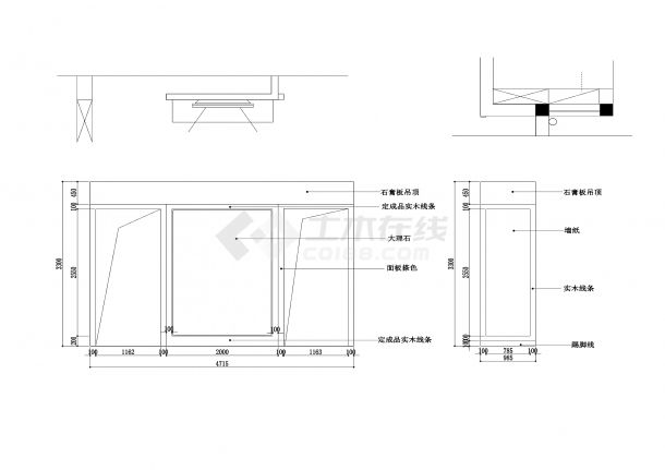 中式风格三层带地下室室内装修设计图纸-图二
