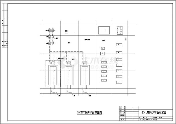 [宁夏]某燃气锅炉房设计cad施工图纸-图一