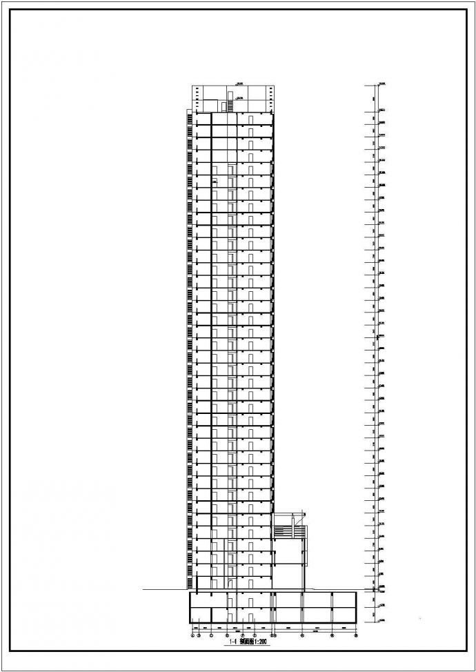 某地超高层住宅楼建筑设计CAD施工图_图1