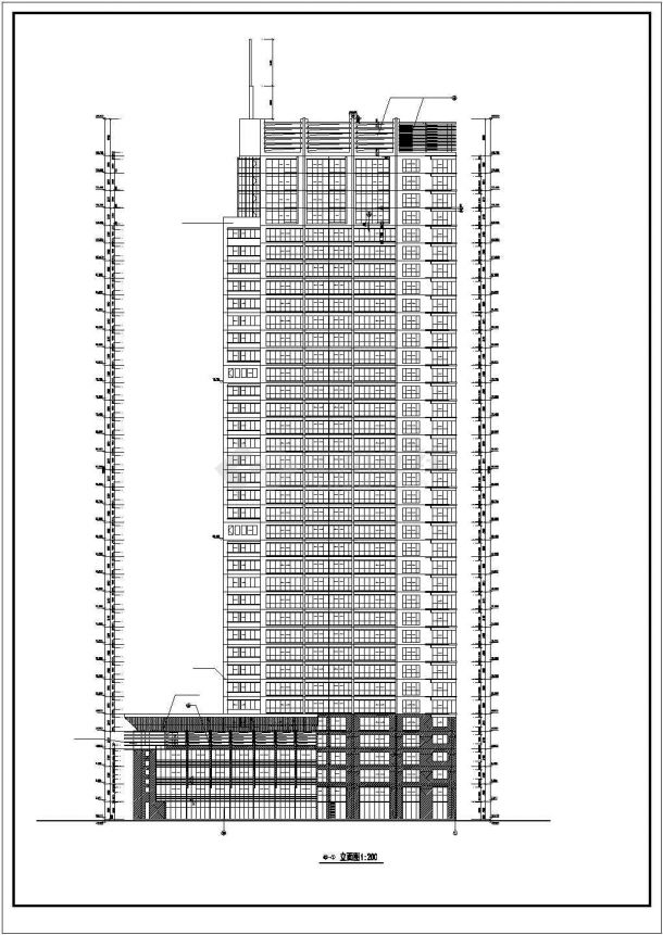 某地超高层住宅楼建筑设计CAD施工图-图二