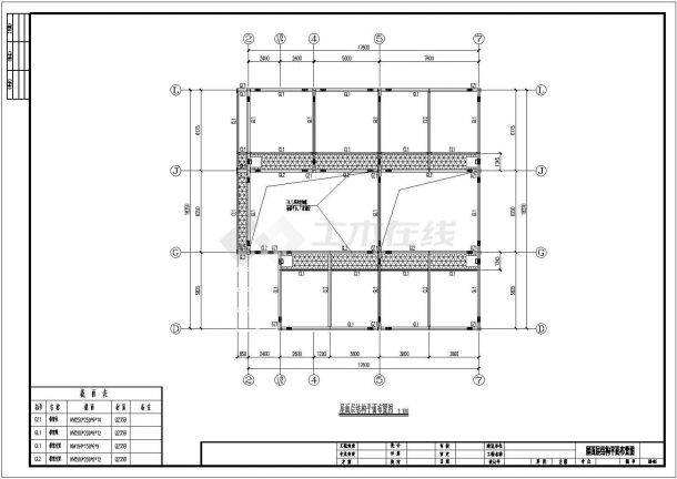 某停车库CAD平面结构图-图二