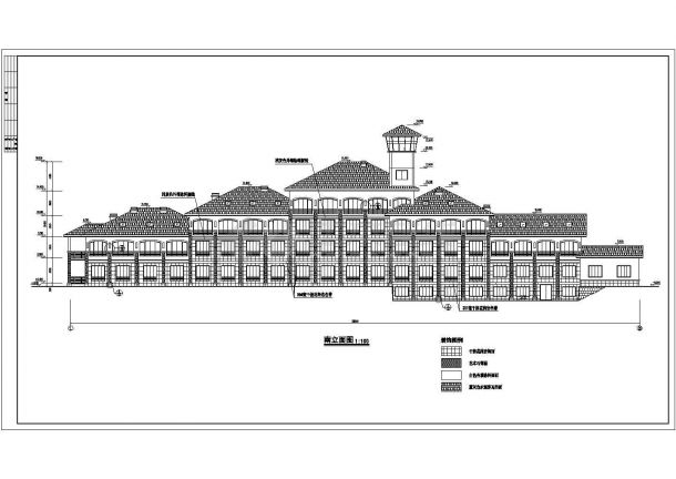某地区高档宾馆全套建筑设计CAD施工图-图二
