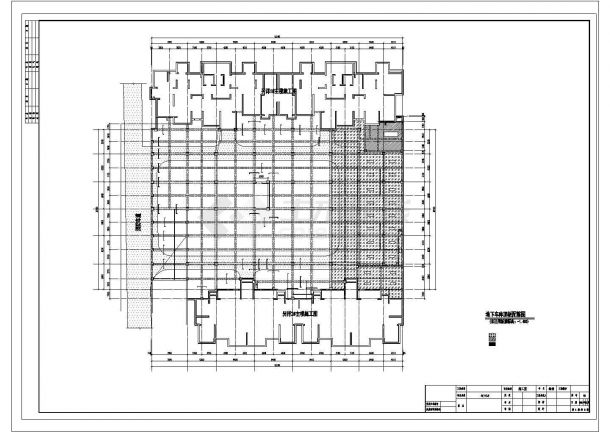 [山东]地下单层框架结构地下车库结构施工图-图一