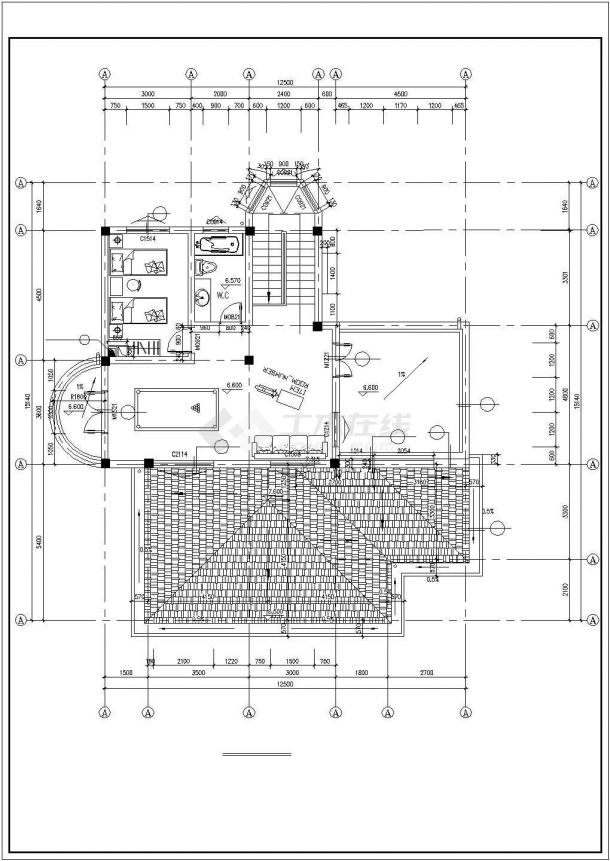科技园别墅全套建筑设计施工图-图二