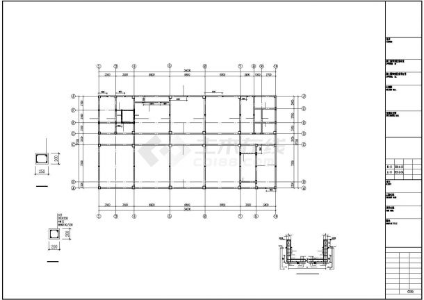 [江西]地上六层框架结构科研楼结构施工图-图二