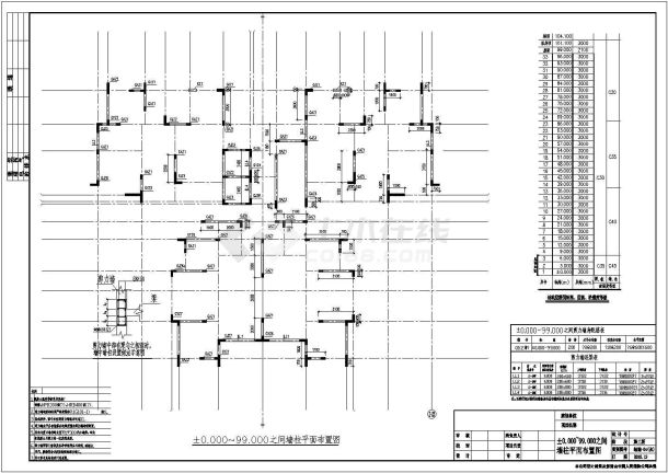 地上33层剪力墙结构住宅楼结构施工图-图一