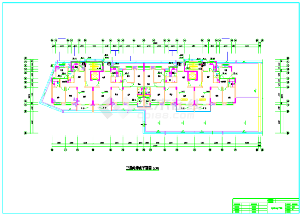 某地十一层公寓楼给排水设计施工图-图二