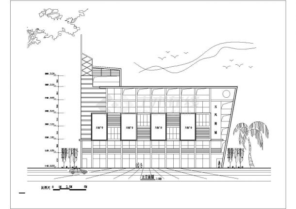 六层商业建筑设计方案图（共8张）-图一
