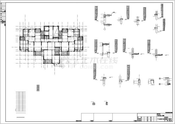 [江苏]地上15层剪力墙结构住宅楼结构施工图-图一