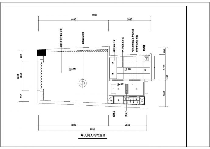 酒店样板房建筑CAD规划参考图_图1