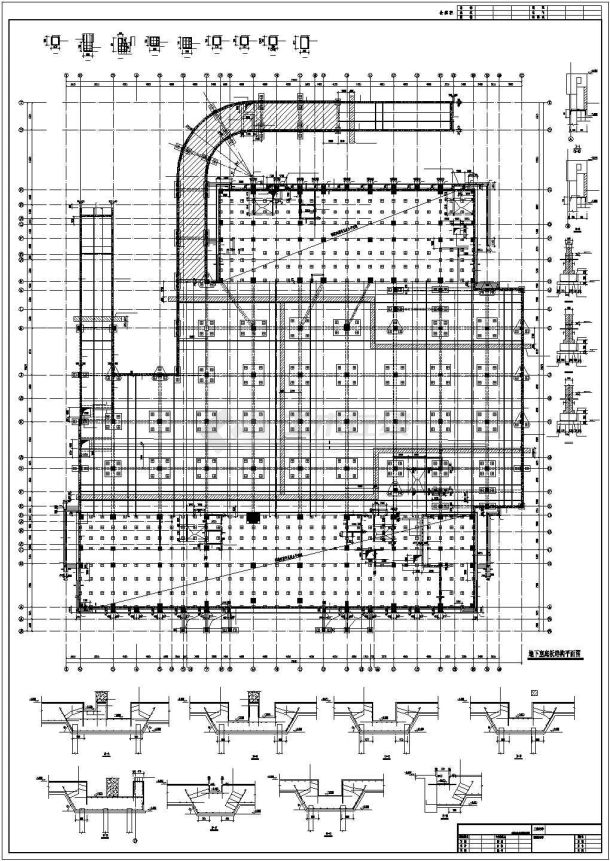 [江苏]地下单层框架结构地下车库结构施工图-图二