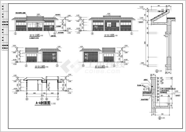 某景区公厕建筑结构施工图-图二