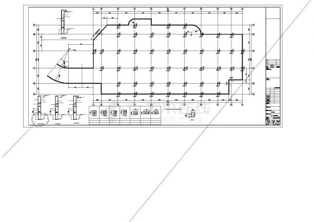 [湖南]地下单层框架结构独立车库结构施工图-图二