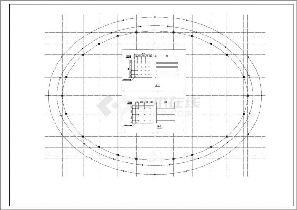 全民健身中心管桁架屋面结构设计施工图-图二