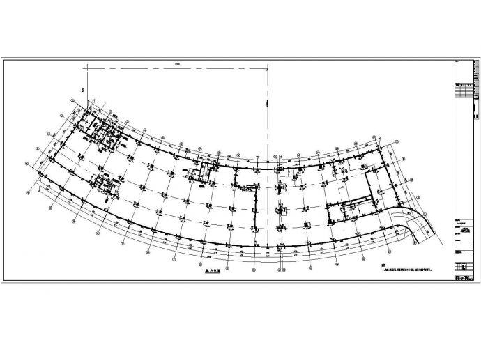八层框架剪力墙结构重点大学文化大厦结构施工图_图1