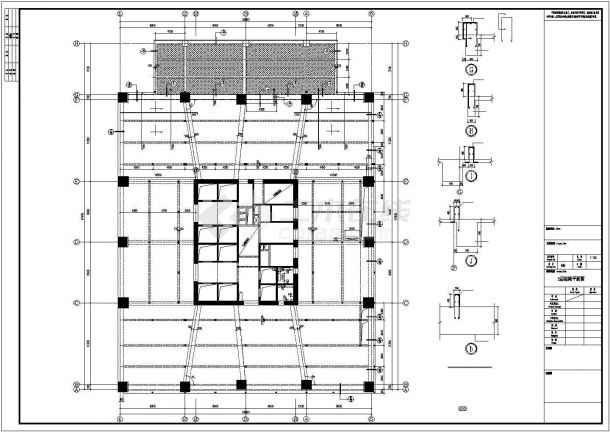 150m框架-核心筒办公楼结构施工图-图二