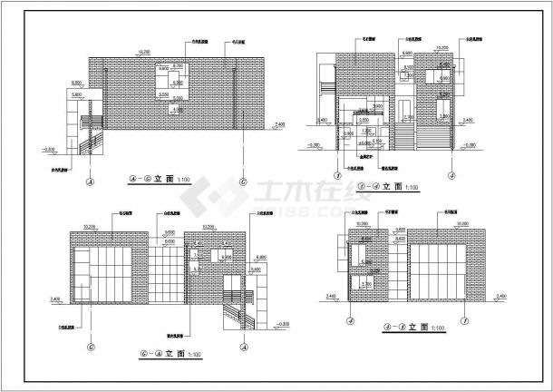  CAD drawing of multi-storey villa building in a village - Figure 1