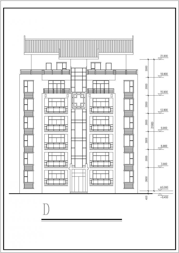 小区住宅建筑户型CAD参考图_图1