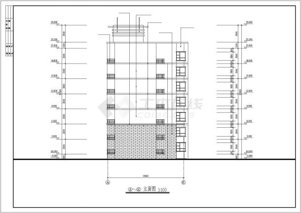 某单位集资建房建筑设计CAD平面布置参考图-图二