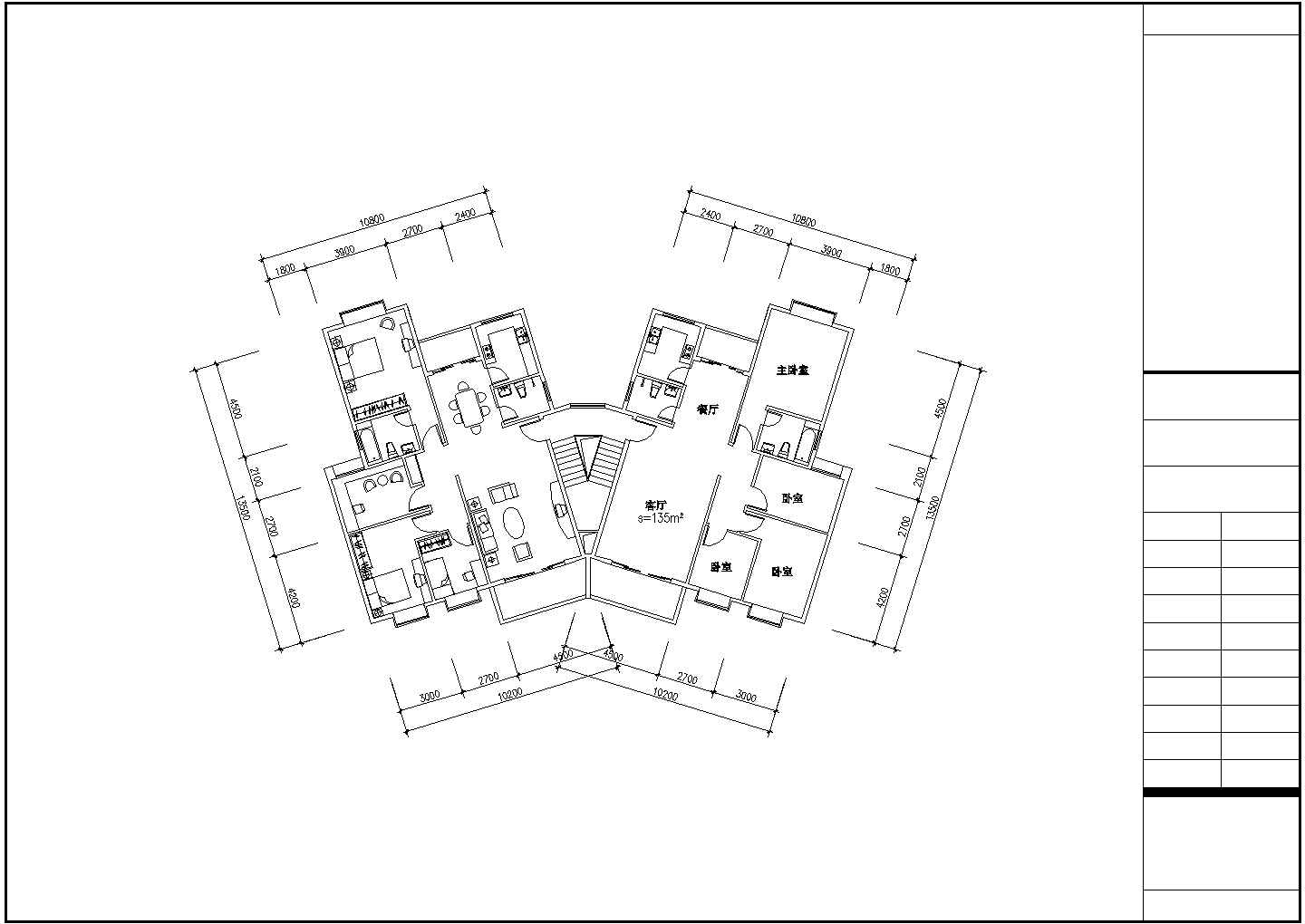 某小区住宅建筑户型图（全套）