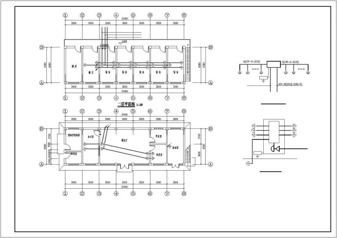 加油站强弱电气施工系统图CAD规划图_图1