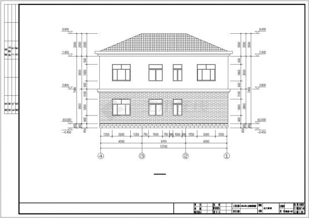 某二层别墅钢结构建筑设计图-图二