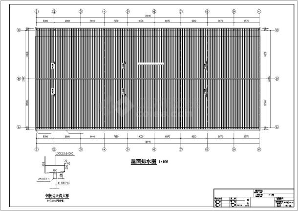 某地钢结构厂房建筑结构施工图-图二