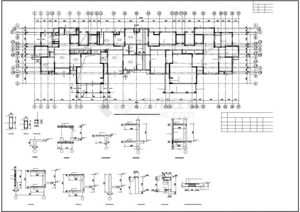 18层剪力墙结构住宅结构施工图纸(含自行车坡道）-图二