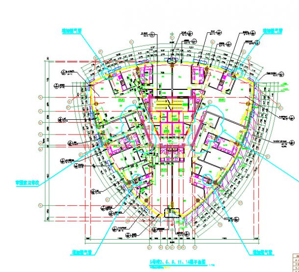 某滨江小区住宅楼建设工程参考CAD图纸-图二