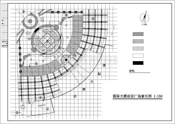 某国际大酒店广场CAD规划建设详图-图一