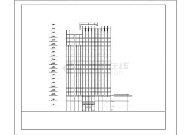 某商业中心综合楼建筑设计图-图二