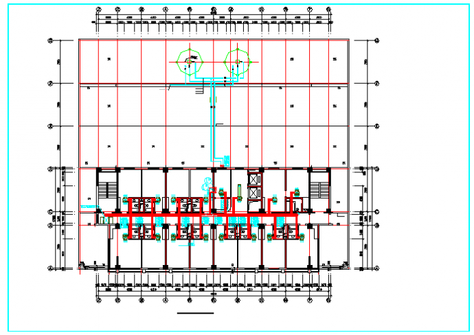 某十四层宾馆空调系统设计平面图纸_图1