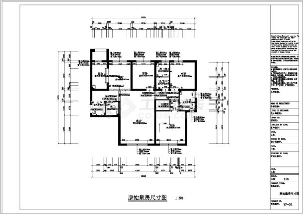 新古典主义风格三居室室内设计施工图-图一