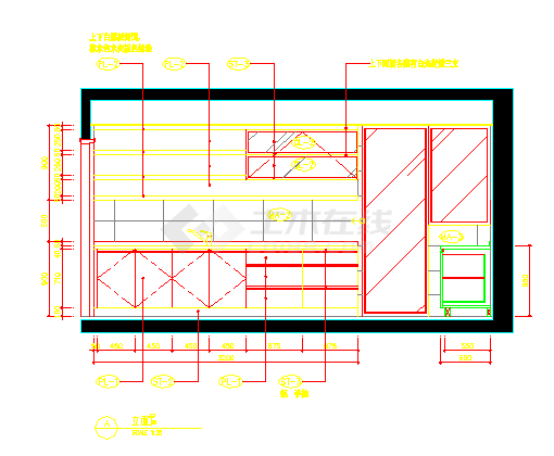 【上海】标准层三居室样板房装修施工图（含实景效果图）-图二