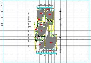 【浙江】长条形户型三居室样板房设计施工图-图二