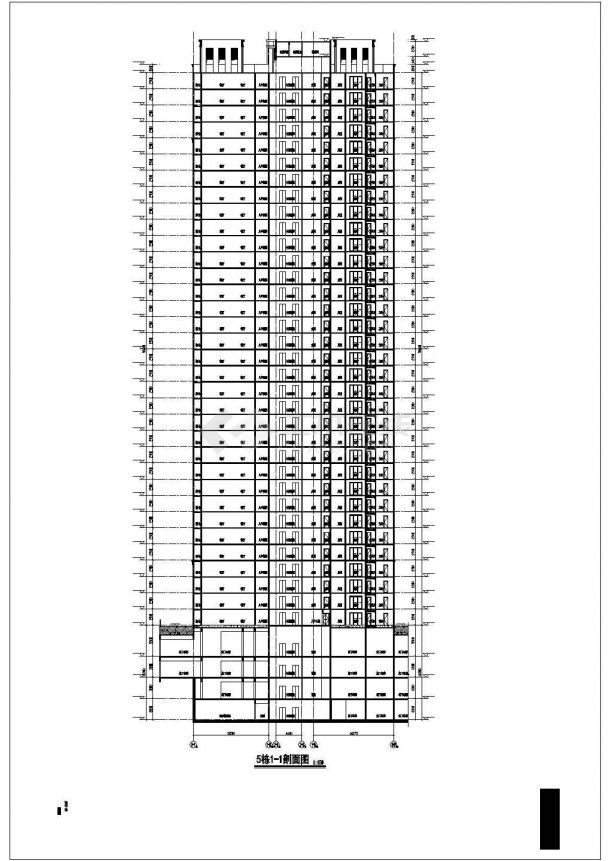 34层框架核心筒高层住宅楼建筑施工图纸-图一