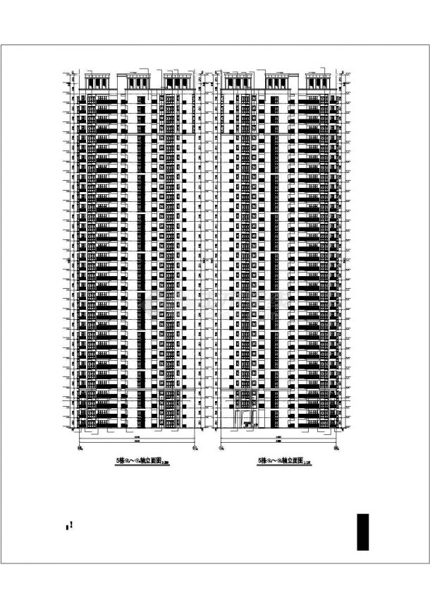 34层框架核心筒高层住宅楼建筑施工图纸-图二