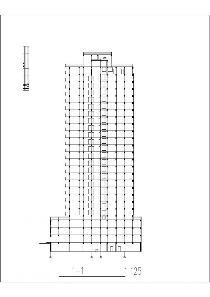 某高层商住楼建筑设计图（全套）_图1