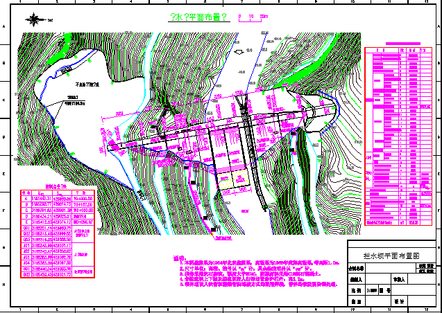 【四川】城镇供水拦河坝工程施工图56张(拦水坝)