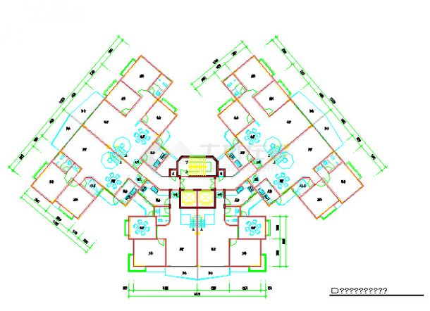 高层住宅楼户型经典设计图纸整理一-图二