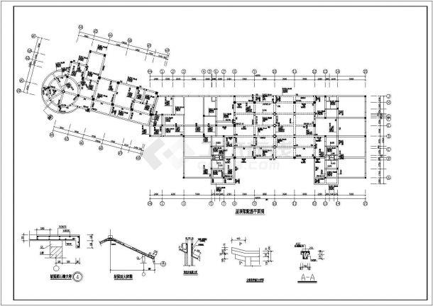 某地区一套招待所框架结构建筑图-图一