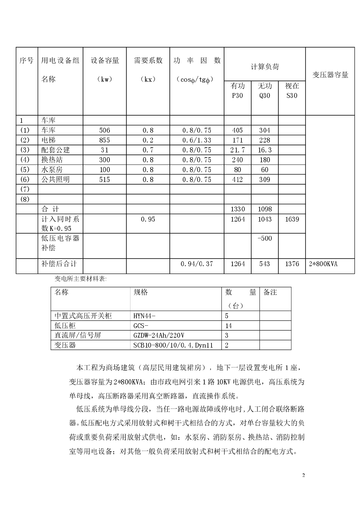 卧龙港湾（一期）电气设计条件-图二