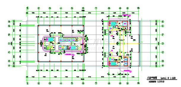 24层钢框架混凝土核心筒办公楼建筑施工图-图二