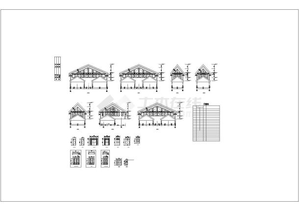 某精美金天花园小区建筑CAD参考图-图二