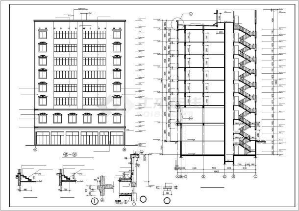 某居民小区九层住宅楼建筑设计施工图-图一