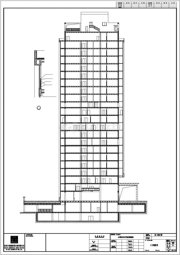 某医院住院楼22层住院楼建筑施工图-图二