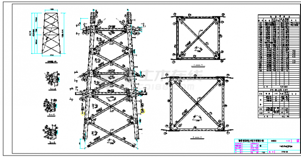 双回路60度铁塔全套结构施工图纸-图一