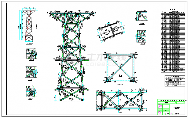 双回路60度铁塔全套结构施工图纸-图二