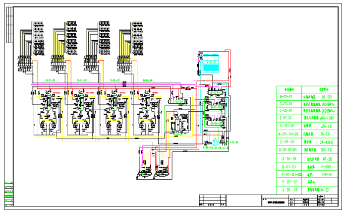 某大型冷库制冷工艺系统设计施工图纸_图1