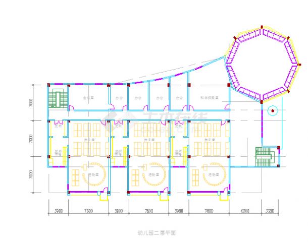 【江南】小区幼儿园建筑规划设计图-图一